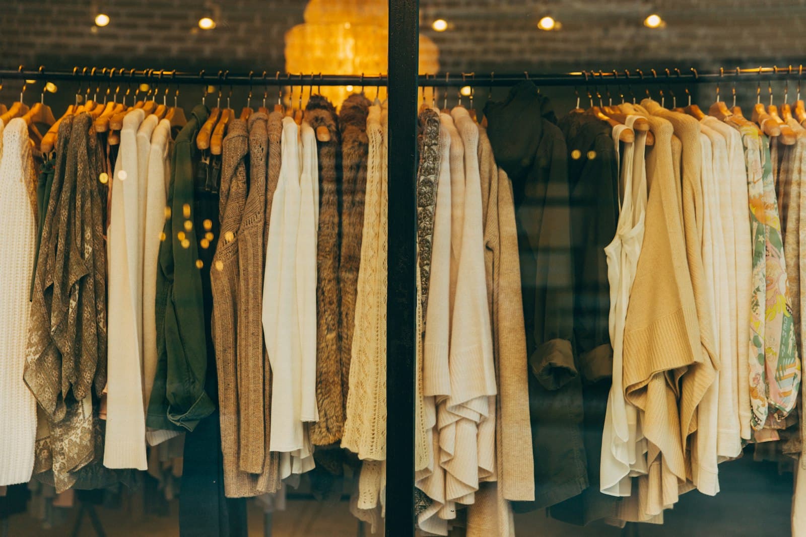 The full colour range on the rack
